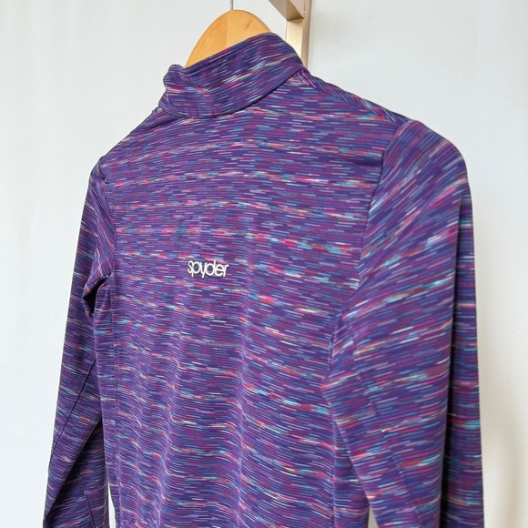 Spyder Women's Purple Turtleneck Long Sleeve Top Size L Stretch Outdoor Casual - Picture 8 of 12
